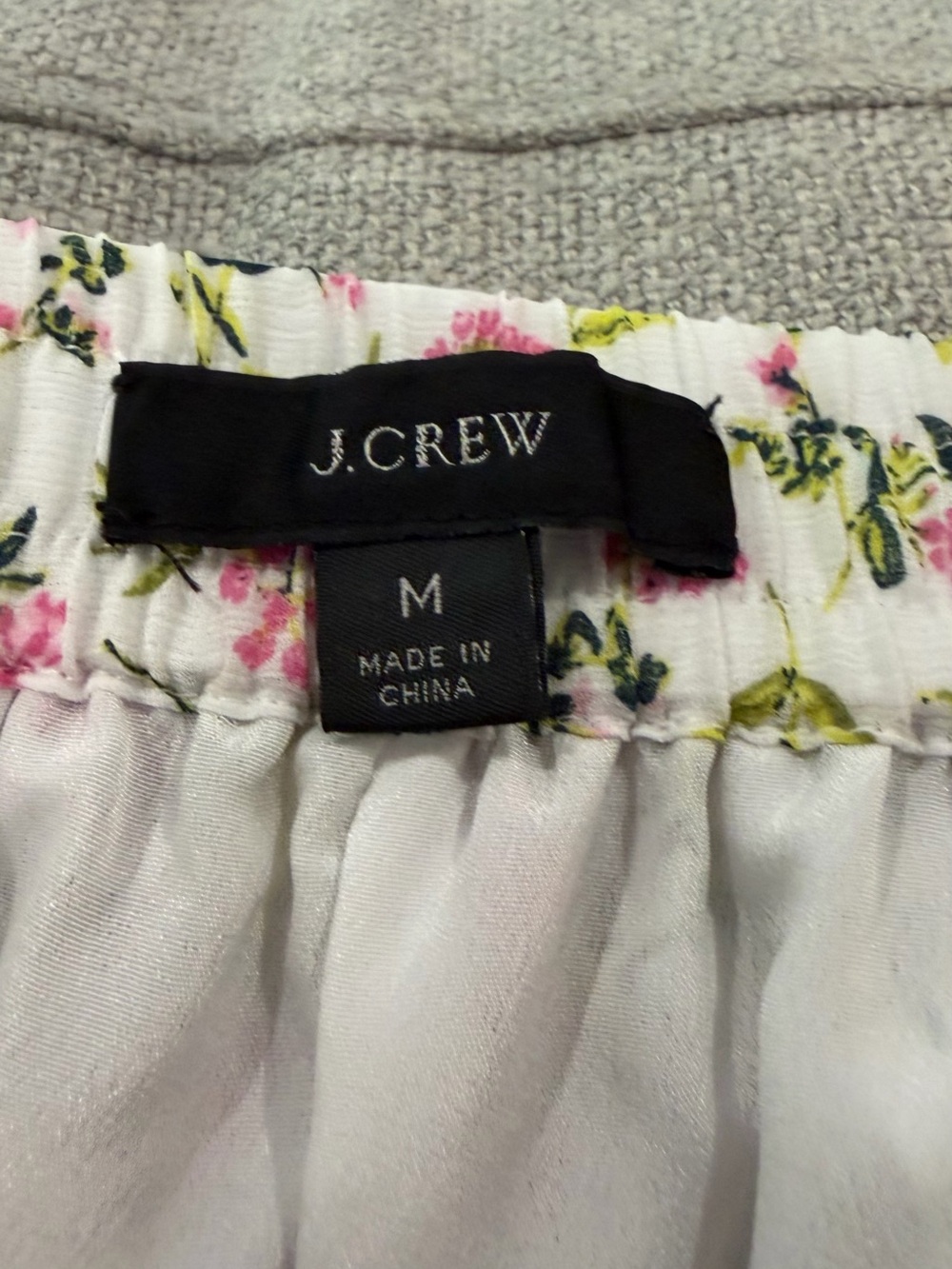 J. Crew White Floral Maxi Skirt with Pink & Green Accents - Picture 4 of 4
